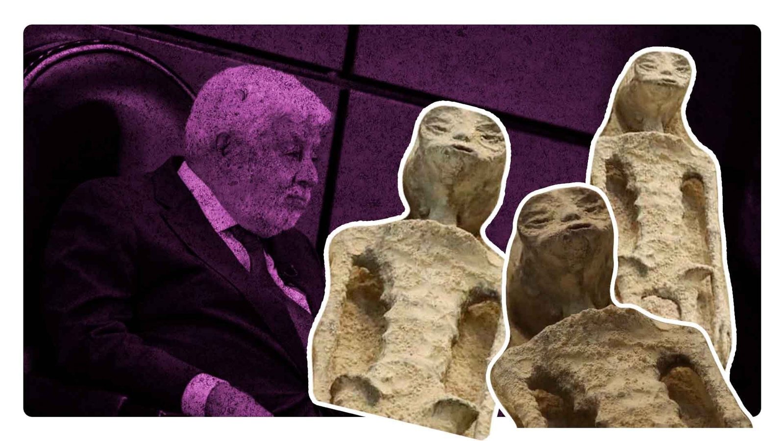 ¡Ovnis entre los humanos! Jaime Maussan muestra dos cuerpos no humanos 