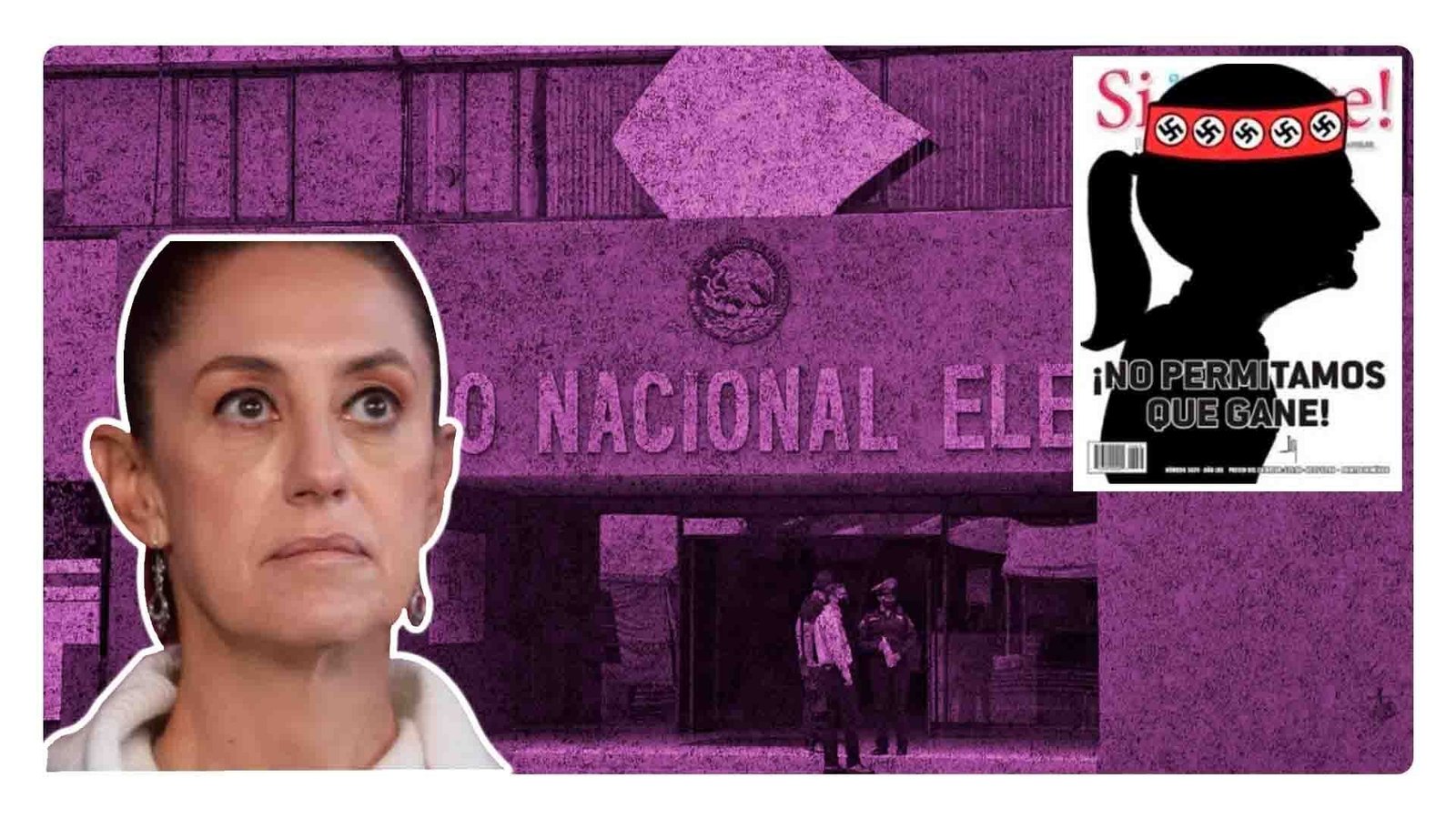 Revista relaciona a Sheinbaum con ideología nazi; INE ordena retirar portada
