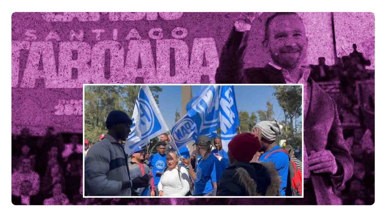 Santiago Taboada cierra precampaña con presunto acarreo de migrantes
