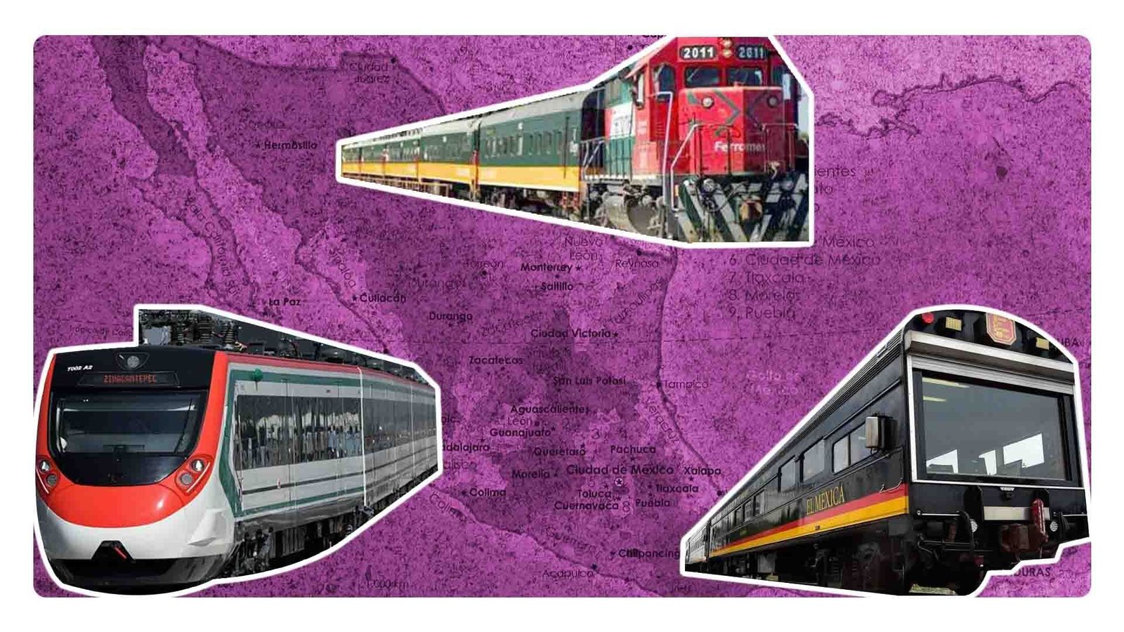 ¿Cuáles son la siete rutas de los trenes de pasajeros propuestas por AMLO?