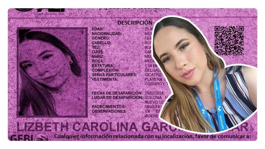 Lizbeth Carolina: Desaparecida después de viajar con su pareja