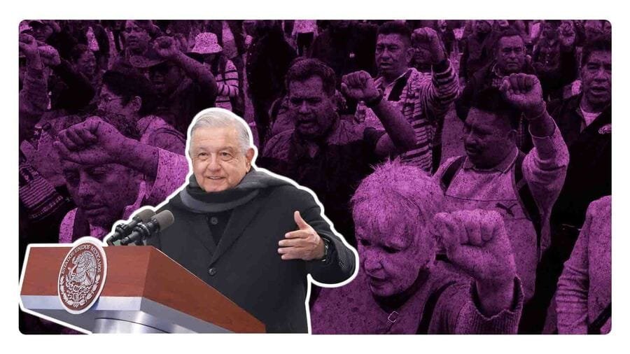 Profesores de Oaxaca realizan bloqueos por visita de AMLO