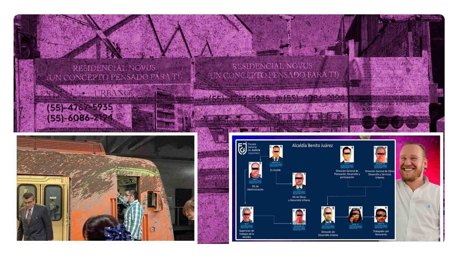 Cártel inmobiliario, responsable de caída de cemento en Línea 12 del Metro: Batres