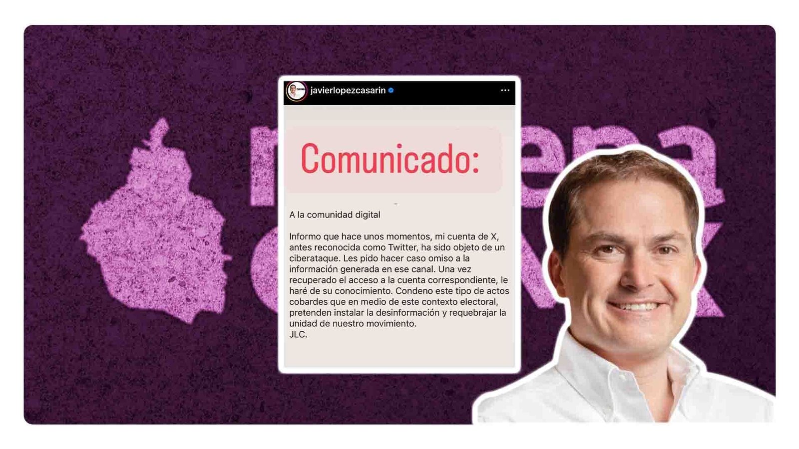 Candidato de Morena denuncia hackeo tras insultos a Sheinbaum