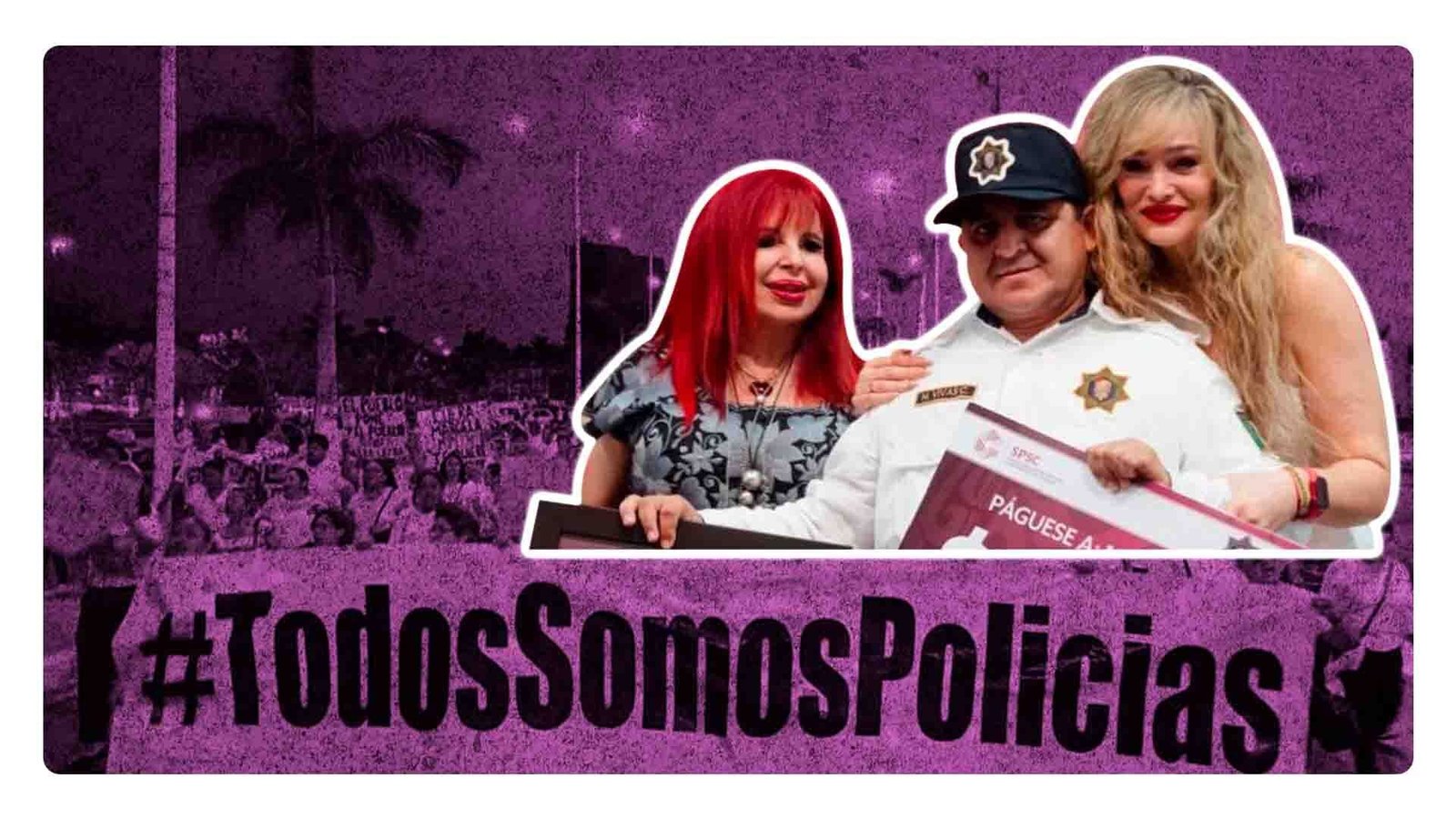 Campeche marcha de nuevo a favor de los policías