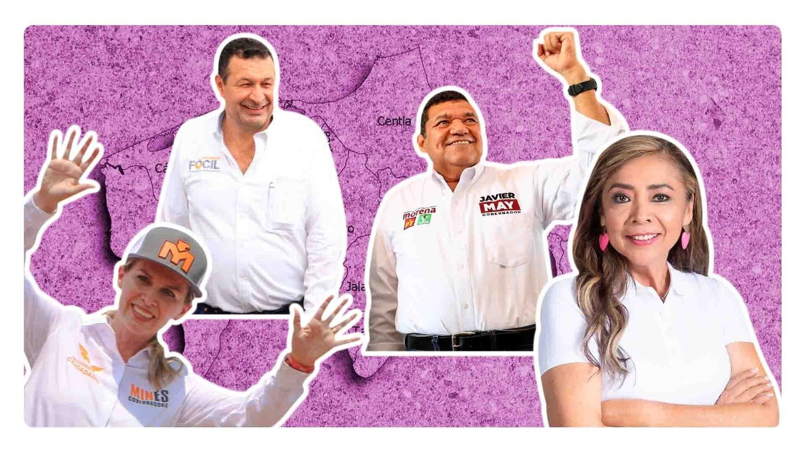 ¿Quiénes son los candidatos a la gubernatura de Tabasco 2024?