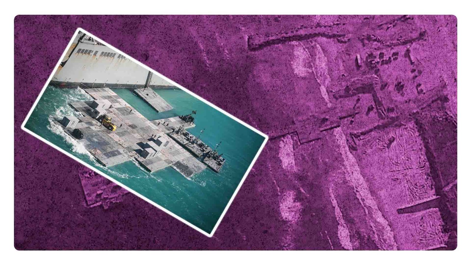 Muelle flotante para enviar ayuda humanitaria a Gaza