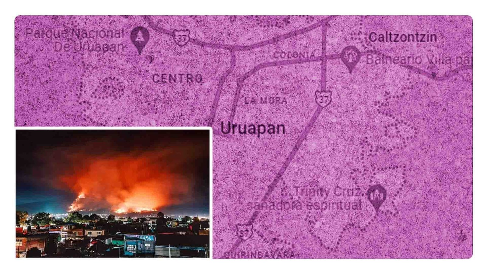 Uruapan, Michoacán: incendio consume alrededor de 100 hectáreas