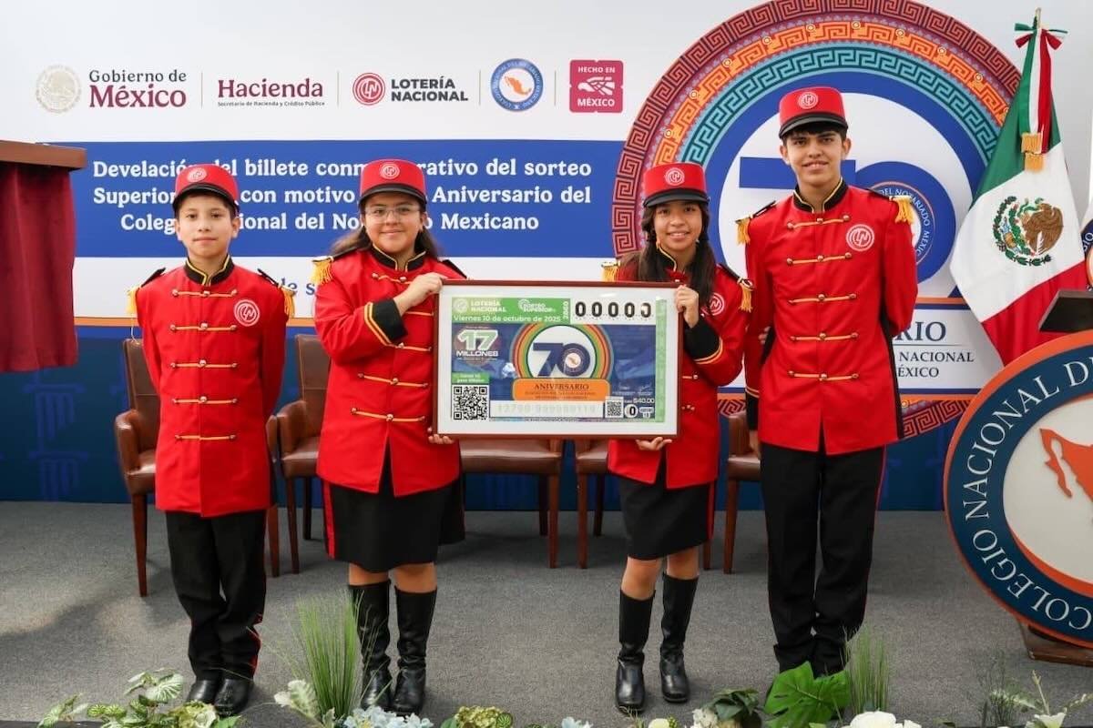 Con billete de Lotería Nacional se reconocen 70 años del Colegio Nacional del Notariado Mexicano