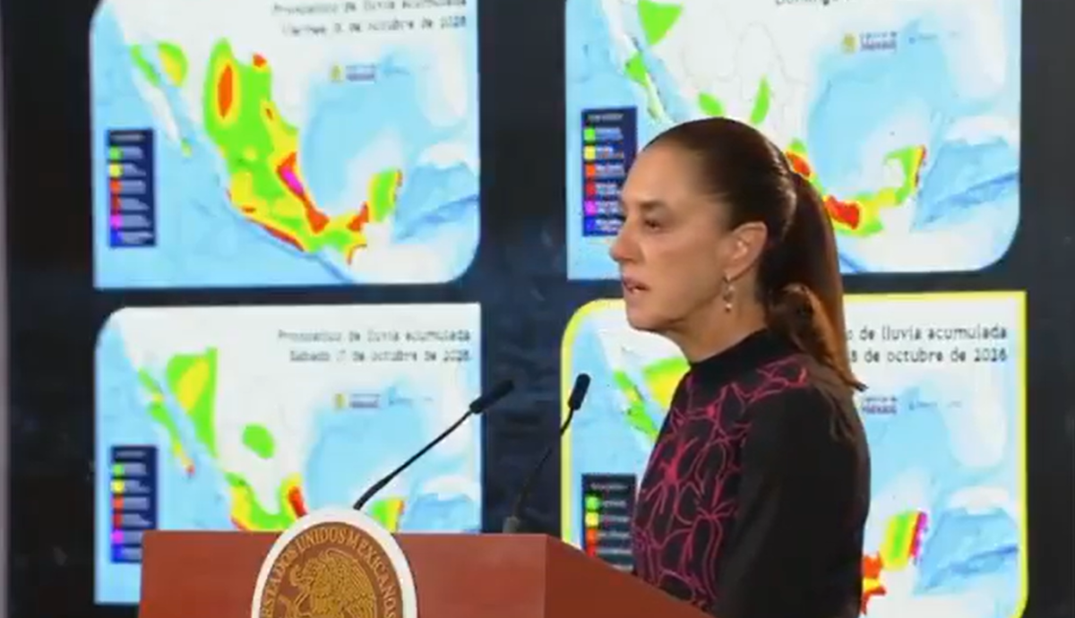 Claudia Sheinbaum pide extremar precauciones ante avance del huracán Trudy